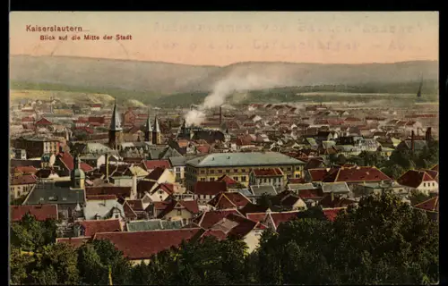 AK Kaiserslautern, Blick auf die Mitte der Stadt