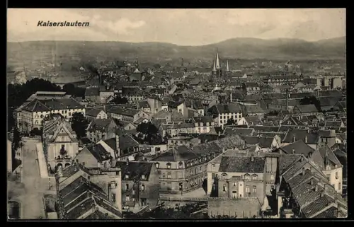 AK Kaiserslautern, Ortspanorama aus der Vogelschau