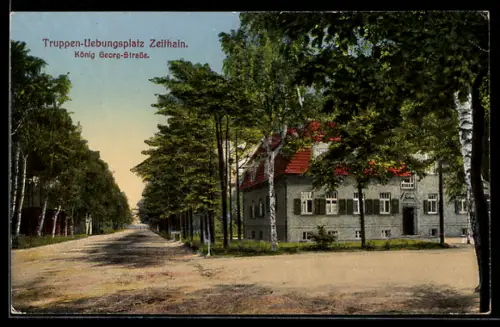 AK Zeithain, Truppen-Übungsplatz, König Georg-Strasse