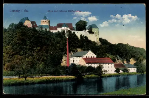 AK Leisnig i. Sa., Blick auf Schloss Mildenstein