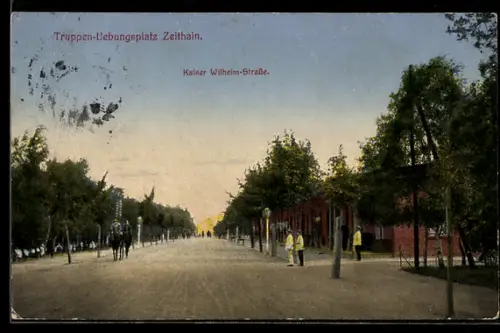 AK Zeithain, Truppen-Übungsplatz, Kaiser Wilhelm-Strasse
