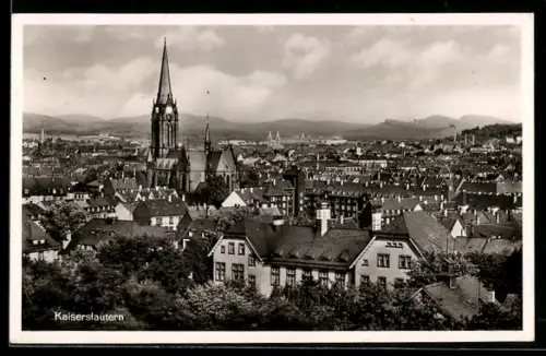 AK Kaiserslautern, Stadtansicht mit Kirche