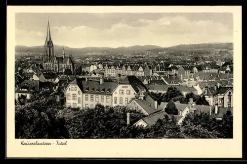 AK Kaiserslautern, Stadtansicht aus der Vogelschau