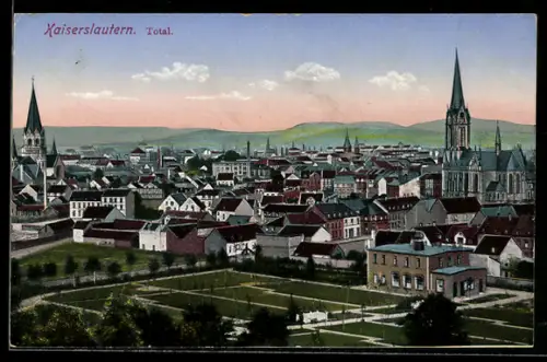 AK Kaiserslautern, Gesamtansicht mit Bergpanorama
