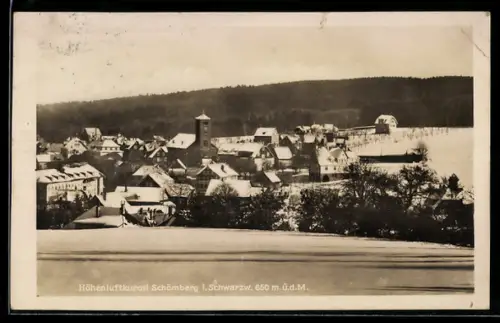 AK Schömberg /Schwarzw., Ortsansicht im Winter