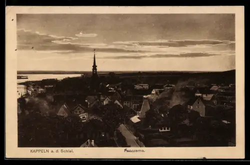 AK Kappeln a. d. Schlei, Ortspanorama aus der Vogelschau
