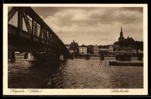 AK Kappeln /Schlei, Schleibrücke mit Ortsblick