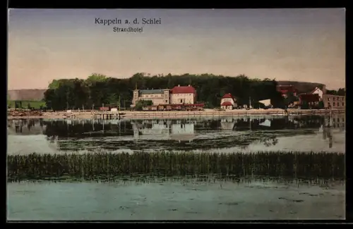 AK Kappeln a. d. Schlei, Strandhotel, Ansicht vom Wasser