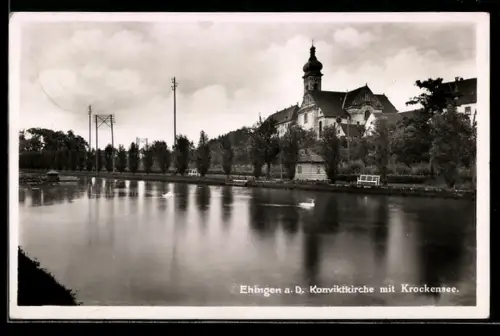 AK Ehingen a. D., Konviktkirche, Krockensee
