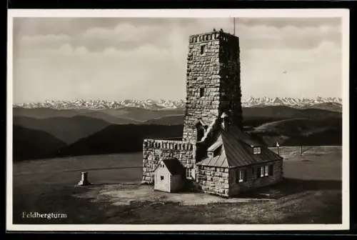 AK Feldberg /Schwarzwald, Feldbergturm, Gasthaus Feldbergturm