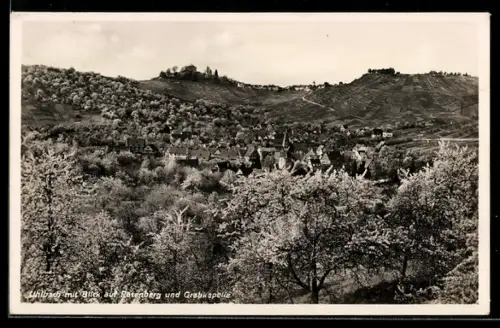 AK Uhlbach bei Stuttgart, Ort mit Rotenberg und Grabkapelle