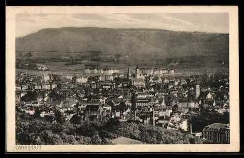 AK Cannstatt, Ortspanorama aus der Vogelschau