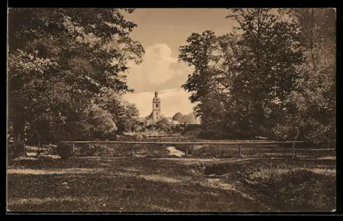 AK Zittau, Motiv in der Weinau