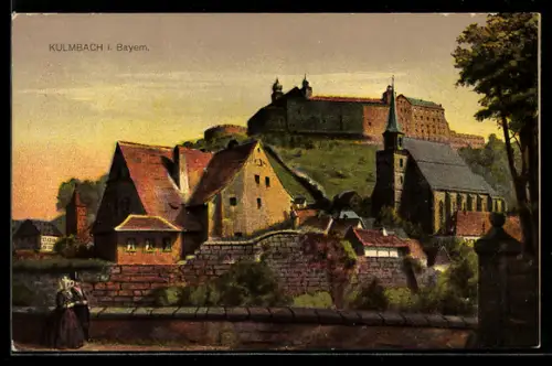 AK Kulmbach i. Bayern, Schloss und Kirche