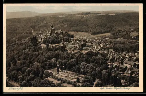 AK Braunfels, Teilansicht mit Schloss