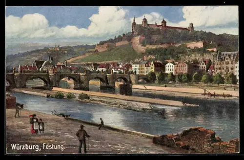 Künstler-AK Würzburg, Festung