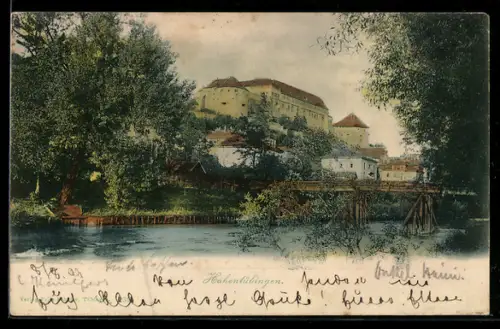 AK Hohentübingen, Schloss mit Brücke