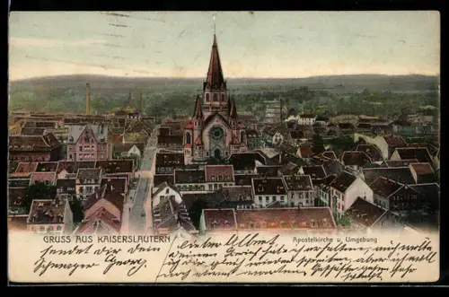 AK Kaiserslautern, Apostelkirche u. Umgebung