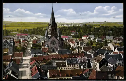 AK Kaiserslautern, Totalansicht, Partie an der Apostelkirche