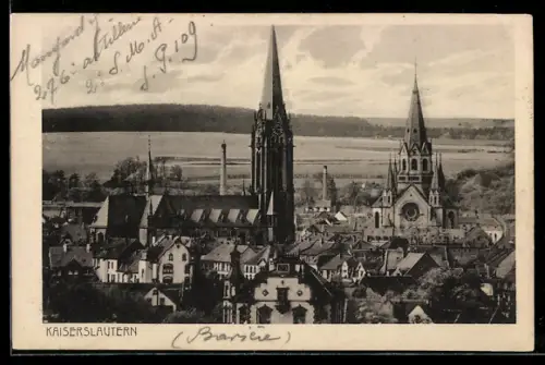 AK Kaiserslautern, Teilansicht mit Kirche