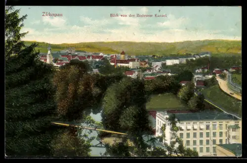 AK Zschopau, Blick von der Bodemer Kanzel
