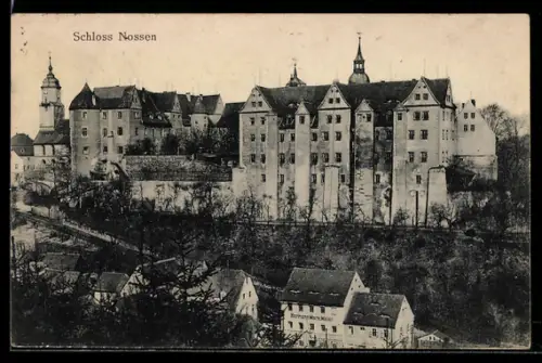 AK Nossen, Teilansicht mit Schloss