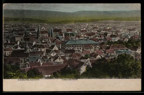 AK Kaiserslautern, Blick über die Dächer der Stadt
