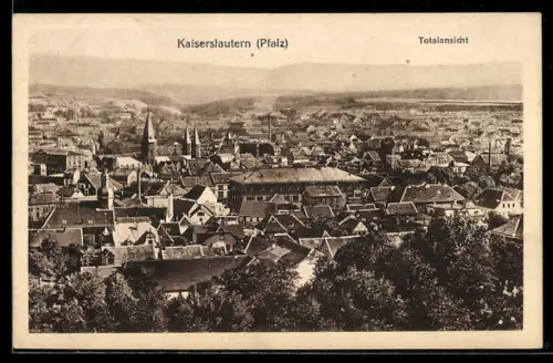 AK Kaiserslautern (Pfalz), Gesamtansicht aus der Vogelschau