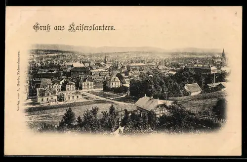 AK Kaiserslautern, Teilansicht mit Strassenpartie