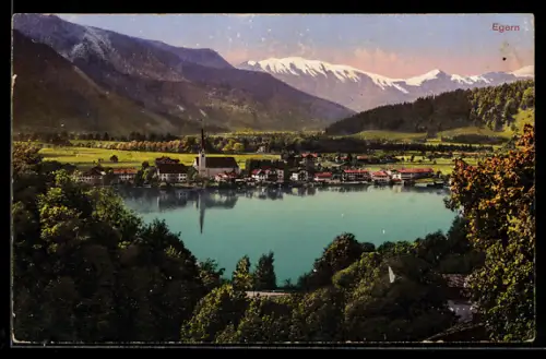 AK Egern, Teilansicht mit Kirche