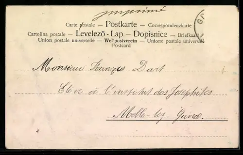 AK Geldschein Fünzig Francs