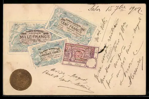 Präge-AK Bruxelles, Geldscheine- und Münze