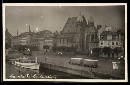 AK Alt-Frankfurt, Strassenpartie mit Leonhardskirche