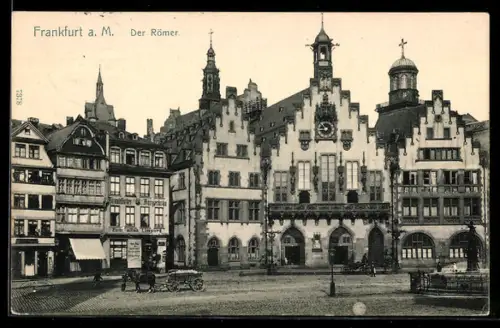 AK Alt-Frankfurt, Römer mit Gasthaus Zum alten Limpurg