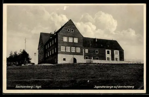 AK Sachsenberg, Blick auf Jugendherberge auf dem Aschberg