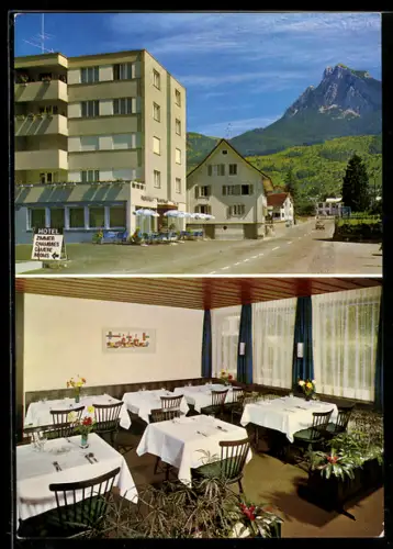 AK Ibach, Hotel Post Ibach, Innenansicht