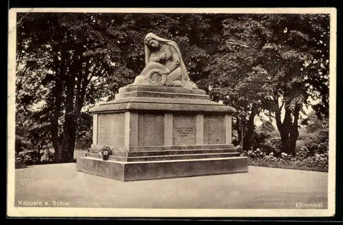 AK Kappeln, Blick auf Ehrenmal