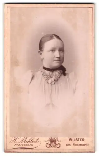 Fotografie H. Mehlert, Wilster, am Neumarkt, Porträt einer Frau