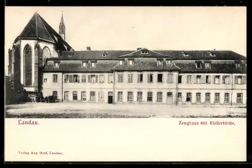 AK Landau, Zeughaus mit Klosterkirche
