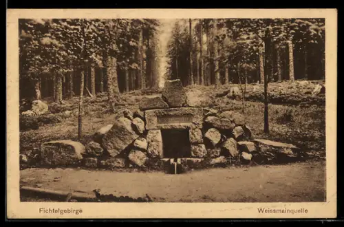 AK Weissmainquelle /Fichtelgebirge, Blick auf die Quelle