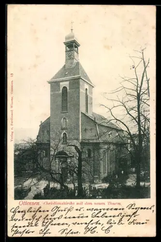 AK Ottensen, Christuskirche mit dem neuen Turm