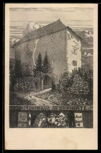 AK Orlamünde, Ansicht der Kemnate