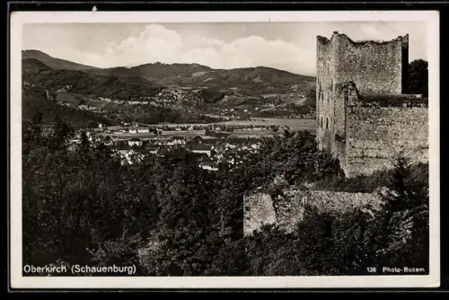 AK Oberkirch, Burgruine Schauenburg und Ort