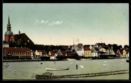 AK Kappeln, Panorama von der Schlei aus