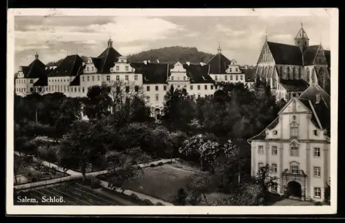 AK Salem, Schloss aus der Vogelschau