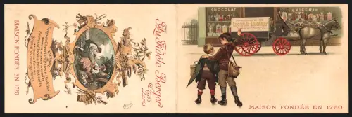 Klapp-Vertreterkarte Paris, Chocolat Lombart, Ancienne Chocolaterie fondée en 1760