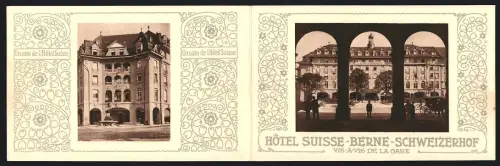 Klapp-Vertreterkarte Bern, Hôtel Suisse, Vue sur les Alpes et le Gurtenkulm