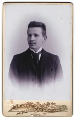 Fotografie Triebel, Wien, Währinger Gürtel 77, Porträt eines jungen Mannes