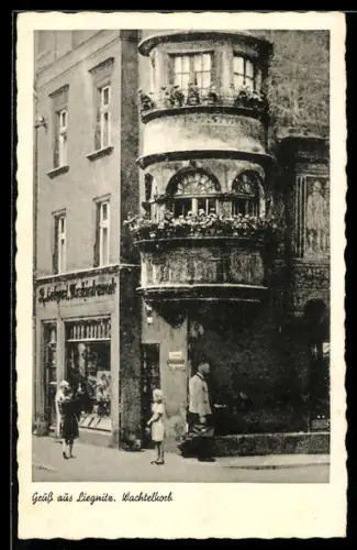 AK Liegnitz, Detailansicht vom Wachtelkorb