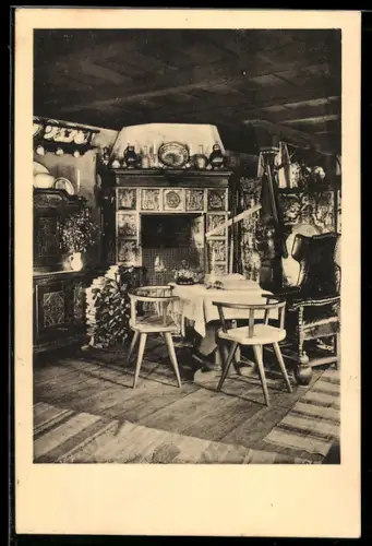 AK Schmidtsdorf, Altschlesische Bauernstube in Dr. Weicker`s Fuchswinkel